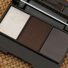 Professional Kit 3 Colour Eyebrow Powder Shadow Palette Enhancer with Ended Brush ILML