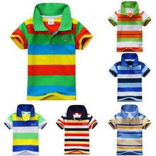 1-7Y Baby Children Boys Striped T-shirts Kids Tops S Tee Polo Shirts Clothing ILML