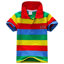 1-7Y Baby Children Boys Striped T-shirts Kids Tops S Tee Polo Shirts Clothing ILML