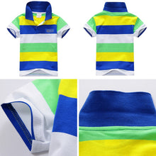 1-7Y Baby Children Boys Striped T-shirts Kids Tops S Tee Polo Shirts Clothing ILML