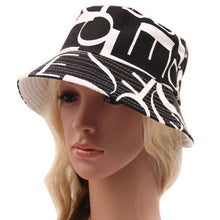 Bohemian Style Printing Stripe Lattice Women's Sun Hat Bucket Hat ILML