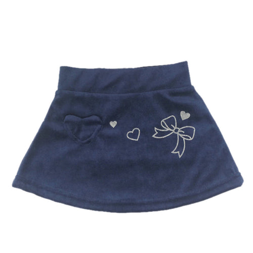 Style Kids Girls Skirt Sweet Heart Bowknot Printed Casual Short Children Skirts ILML