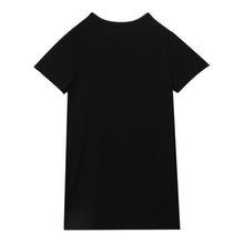 Style Short Sleeve Sequins Lip Casual T-Shirt Shape Black/White Dress Plus Size Women Clothing ILML