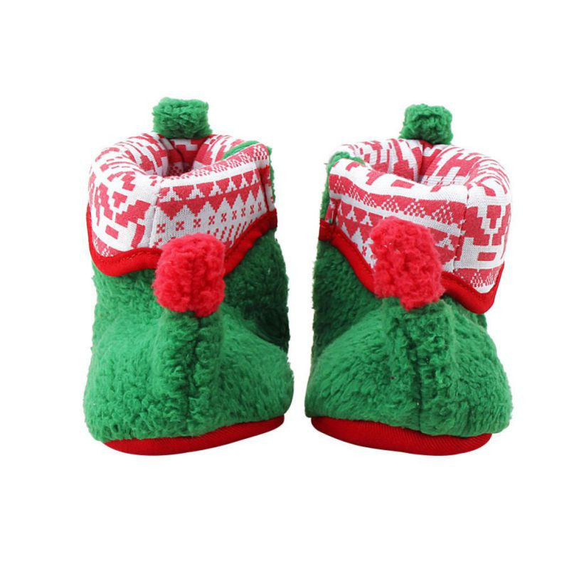 Toddlers Baby Shoes Anti-slip Christmas Boot Girl Boy Warm Booties Prewalkers LY1 ILML