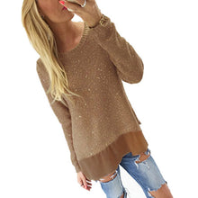 Vogue Women's Long Sleeve Loose Pullover Blouse Crewneck Long Tops Jumper ILML