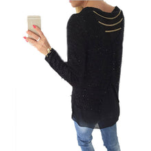 Vogue Women's Long Sleeve Loose Pullover Blouse Crewneck Long Tops Jumper ILML