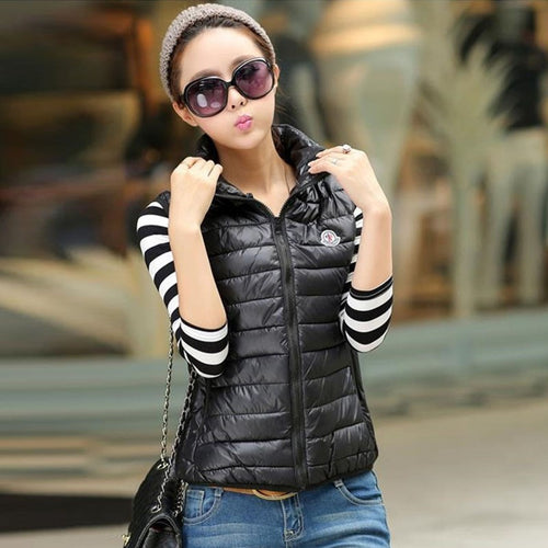 Warm d Vest Women Sim Sleeveless Waistcoat Zipper Vests Pink ILML