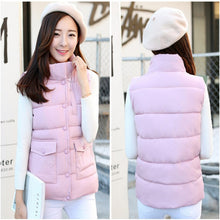Warm d Vest Women Sim Sleeveless Waistcoat Zipper Vests Pink ILML