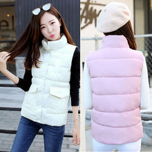Warm d Vest Women Sim Sleeveless Waistcoat Zipper Vests Pink ILML