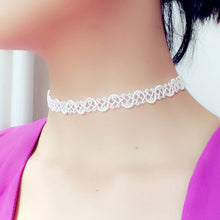 jewelry white black Chic cloth Lace Tattoo choker necklace gift for women girl couple lovers ILML