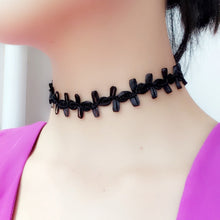 jewelry white black Chic cloth Lace Tattoo choker necklace gift for women girl couple lovers ILML