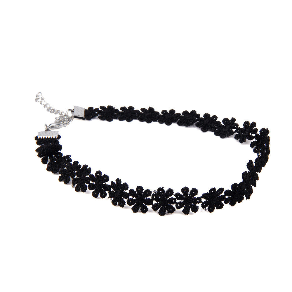 jewelry white black Chic cloth Lace Tattoo choker necklace gift for women girl couple lovers ILML
