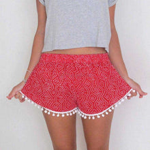 Casual Sexy Shorts Women Girl Polka Dot High Elastic Waist Tassel Loose Short Beach Feminino Femme Board Shorts ILML