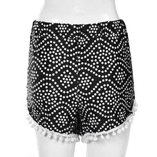 Casual Sexy Shorts Women Girl Polka Dot High Elastic Waist Tassel Loose Short Beach Feminino Femme Board Shorts ILML