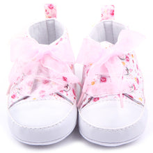 born 0-12 Months Toddler Baby Girls Crib Shoes Soft Sole Anti-slip Floral Walk Sneaker First Walkers ILML