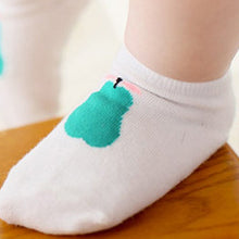 born Baby Infant Unisex Ankle Socks Pear Print Cotton Anti-slip Socks Crib Shoes Y2 ILML
