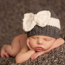 born Baby Kids Girls Boys Lovely Bowknot Knitted Crochet Cap Warm Hat Pography Props Caps ILML