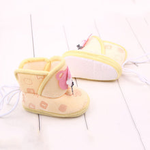 born Boys Girls Cartoon Prewalker Fleece Boots Baby Toddler Indoor Crib Shoes PY5 ILML