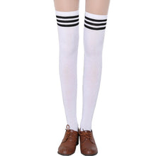 est Thigh High Sexy Cotton Women's Striped Over Knee Girl Lady Stockings P16 ILML