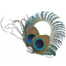 Peacock Feather Rhinestone Hairpin Hair Clips Dance Party Wedding Hair Band Wear ILML