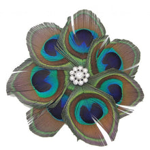 Peacock Feather Rhinestone Hairpin Hair Clips Dance Party Wedding Hair Band Wear ILML