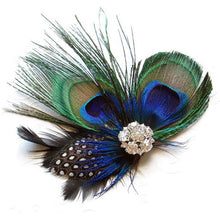 Peacock Feather Rhinestone Hairpin Hair Clips Dance Party Wedding Hair Band Wear ILML