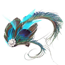 Peacock Feather Rhinestone Hairpin Hair Clips Dance Party Wedding Hair Band Wear ILML