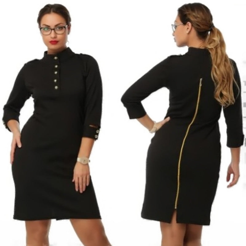 Plus Size Sexy Long Sleeve Casual Dress Women Evening Party Midi Dress 6XL Clubwear ILML