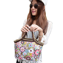 Portable Picnic Portable Flower Lunch Bags Pouch Oxford fabric Zipper Soft Box Tote Packet Lunch Food Storage Bags ILML
