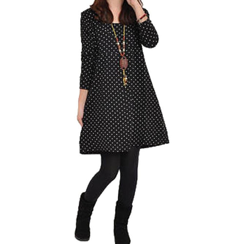 Pregnant Maternity Women's Casual Dress Long Sleeve Dot Loose Dresses Blouse PY5 ILML