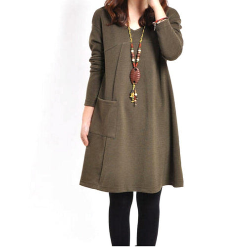 Pregnant Women Casual V-neck Long Sleeve Maternity Dress Ladies Blouse P1 ILML