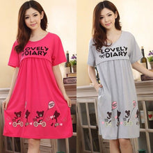 Pregnant Women Cute Bear Lactation Nursing Clothes Short Sleeve Maternity Dress Whole ILML