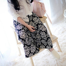 Princess Girls Floral Print Ethnic Elastic Tutu Skirts Pants Kids Loose A Line Long Pant  ILML