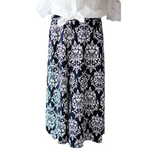 Princess Girls Floral Print Ethnic Elastic Tutu Skirts Pants Kids Loose A Line Long Pant  ILML