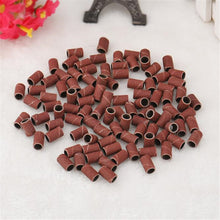 Pro 100PcsNail File Nail Artsize Coarse 180 Grits Mrels For Nails File frosted ring Tool  ILML