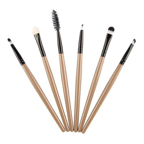 Pro 6 Pcs Bamboo Hle Eye Brushes Makeup Flat Brushes Cosmetics Professional Makeup Brush Hairbrush Concealer Kits Tools ILML