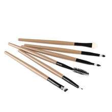 Pro 6 Pcs Bamboo Hle Eye Brushes Makeup Flat Brushes Cosmetics Professional Makeup Brush Hairbrush Concealer Kits Tools ILML