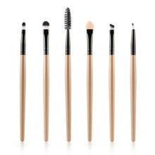 Pro 6 Pcs Bamboo Hle Eye Brushes Makeup Flat Brushes Cosmetics Professional Makeup Brush Hairbrush Concealer Kits Tools ILML
