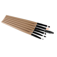 Pro 6 Pcs Bamboo Hle Eye Brushes Makeup Flat Brushes Cosmetics Professional Makeup Brush Hairbrush Concealer Kits Tools ILML