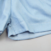 Pro Kids Girls Clothing Rompers Denim Blue Cotton Washed Jeans Sleeveless Bow Jumpsuit 0-5Years LE2 ILML