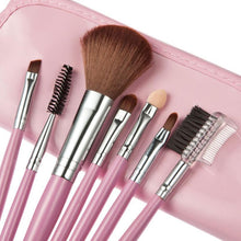 Professional 7 pcs Makeup Brush tools Make-up Toiletry Kit Wool Make Up Brush Case  ILML