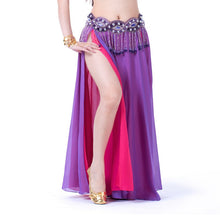 Professional Belly Dance Costume 8 colors Chiffon Skirt 2 Side Slit Skirt Dress 8 Colors ILML