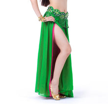 Professional Belly Dance Costume 8 colors Chiffon Skirt 2 Side Slit Skirt Dress 8 Colors ILML
