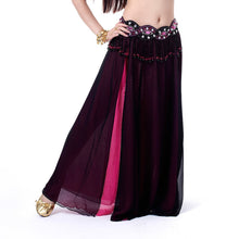 Professional Belly Dance Costume 8 colors Chiffon Skirt 2 Side Slit Skirt Dress 8 Colors ILML
