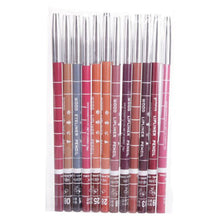 Professional Lipliner pencil Waterproof wooden blend Lip Liner Pencil 15CM 12 Colors Per makeup lipstick tool ILML