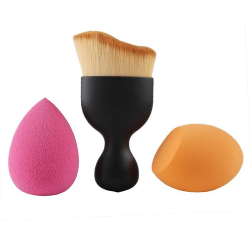 Professional makeup brushes Eye Shadow Contour Makeup Brush 2pc Sponges Powder Foundation ovale maquiagem cosmetics ILML