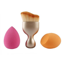 Professional makeup brushes Eye Shadow Contour Makeup Brush 2pc Sponges Powder Foundation ovale maquiagem cosmetics ILML