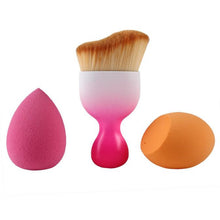 Professional makeup brushes Eye Shadow Contour Makeup Brush 2pc Sponges Powder Foundation ovale maquiagem cosmetics ILML