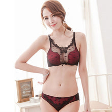 Push Up Women Sexy Bra Set Deep U Perspective Lace Underwear Lingerie Nylon Outfits ILML
