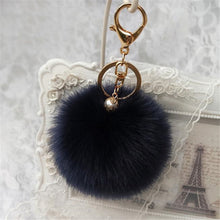 Rabbit Fur Ball Keychain Car Key Ring Chain Bag Plush Pendant Women bag USB wallet Shoulder bags Charm Key chain Gift ILML